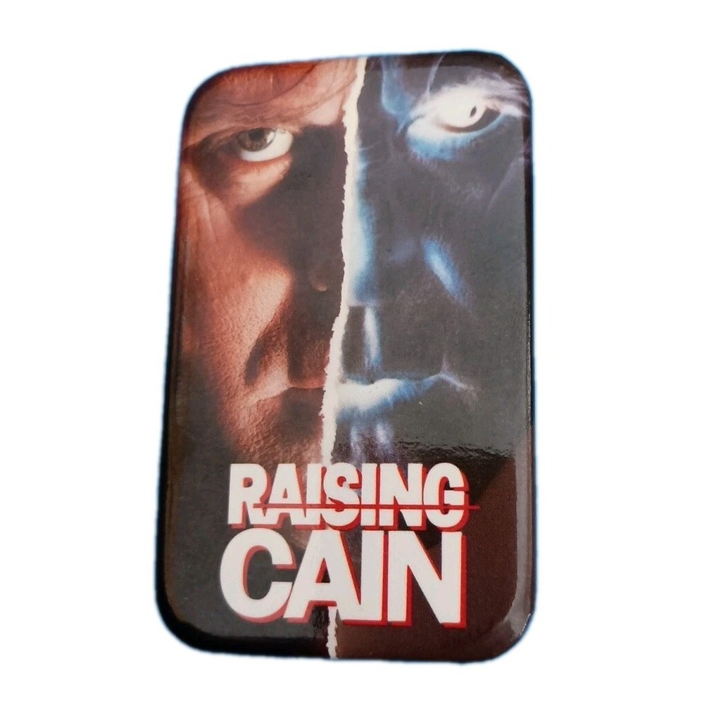 1992 Raising Cain Theater Promo Movie Badge Button Pin Pinback